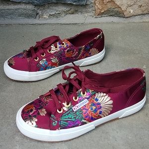 Superga satin jacquard sneaker